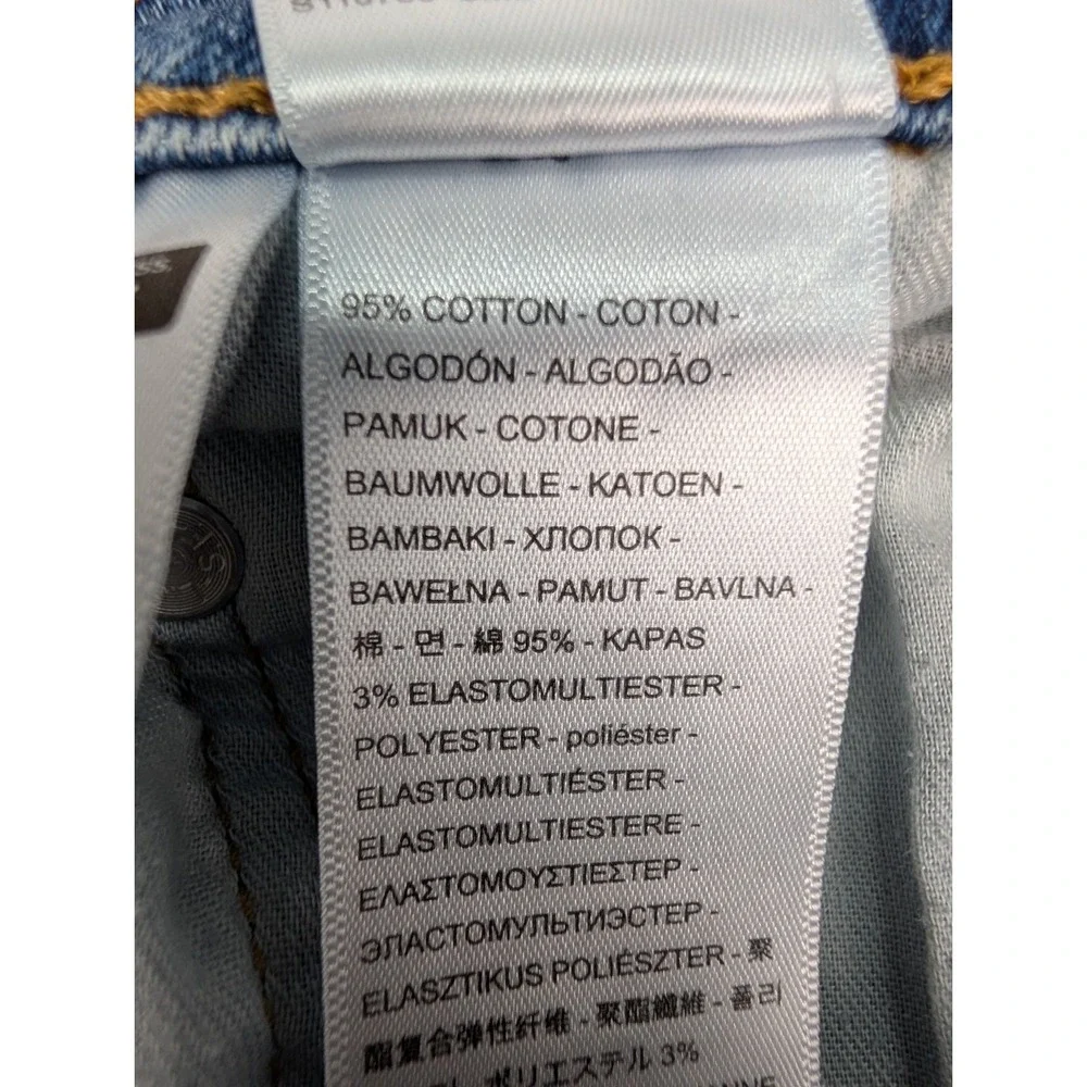 Levi's 505 Regular Fit‎ Jeans Mens 38x34(32) Straight Leg Med Wash Blue